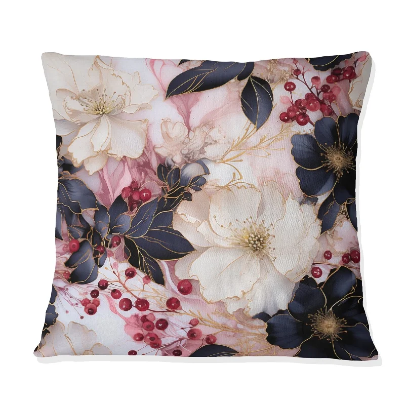 Designart "Beauty Marble Pattern" Marble Printed Throw Pillow