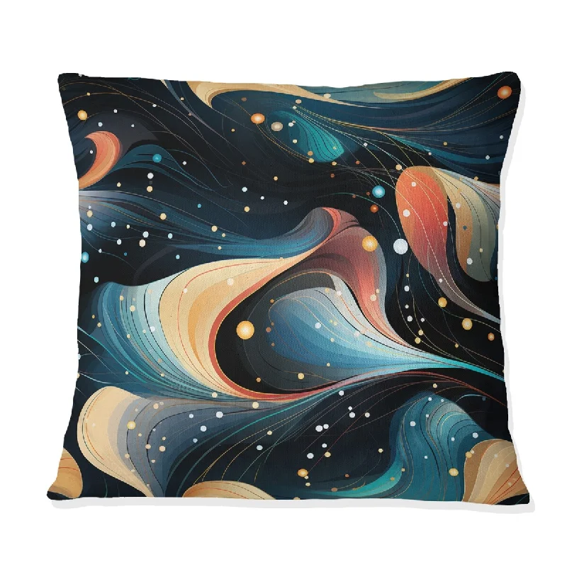 Designart "Celestial Dreams Galaxy Pattern" Abstract Printed Throw Pillow