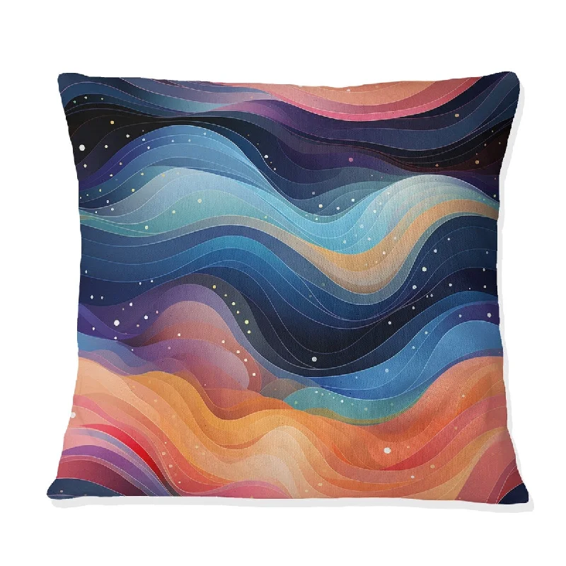 Designart "Celestial Dreams Galaxy Pattern V" Abstract Printed Throw Pillow