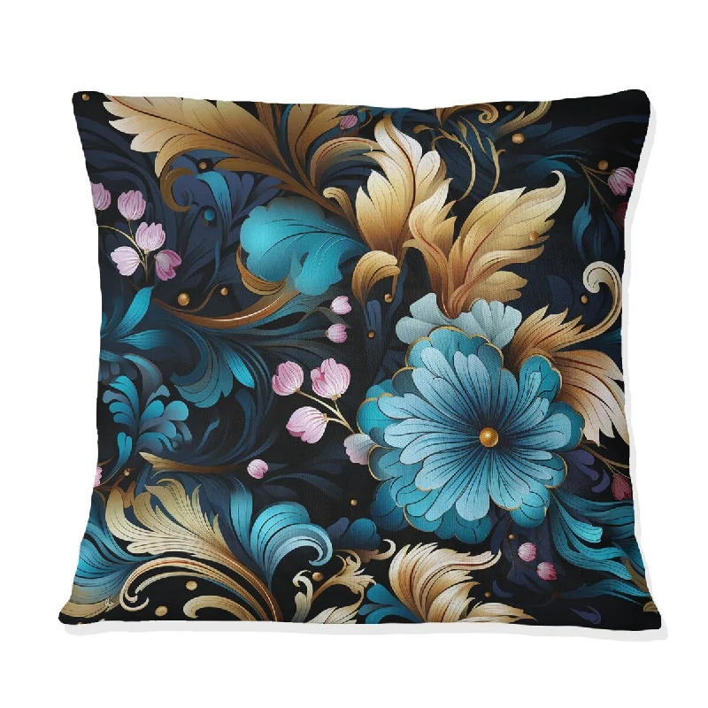 Designart "Industrial Chic Paisley Pattern" Paisley Printed Throw Pillow