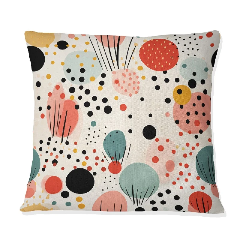 Designart "Moroccan Influence Polka Dots Pattern" Polka Dots Printed Throw Pillow