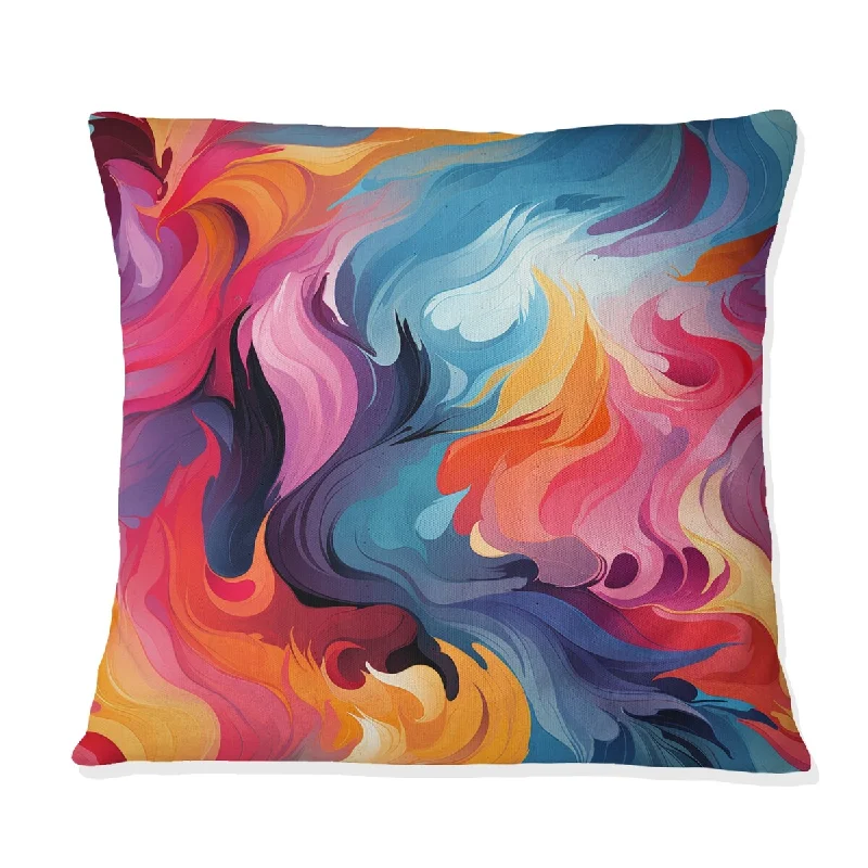 Designart "Multicolor Popart Playful Matrix I" Pop Art Printed Throw Pillow