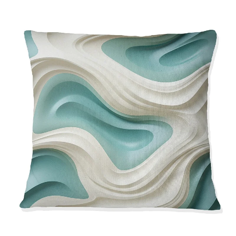 Designart "Sculptural Elegance" Abstract Printed Throw Pillow