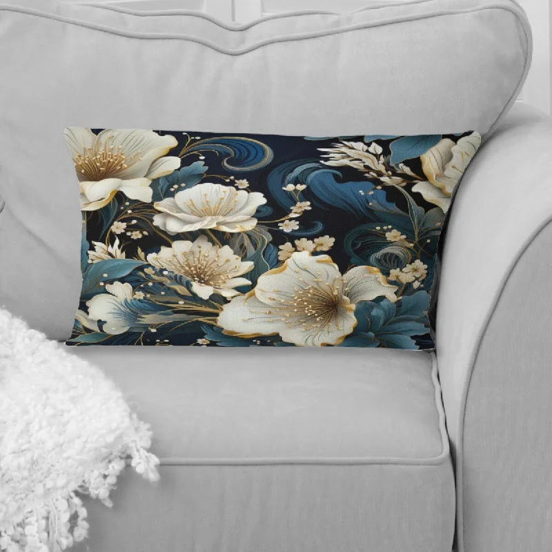 Designart "Vintage Glamour Floral Pattern" Floral Printed Throw Pillow