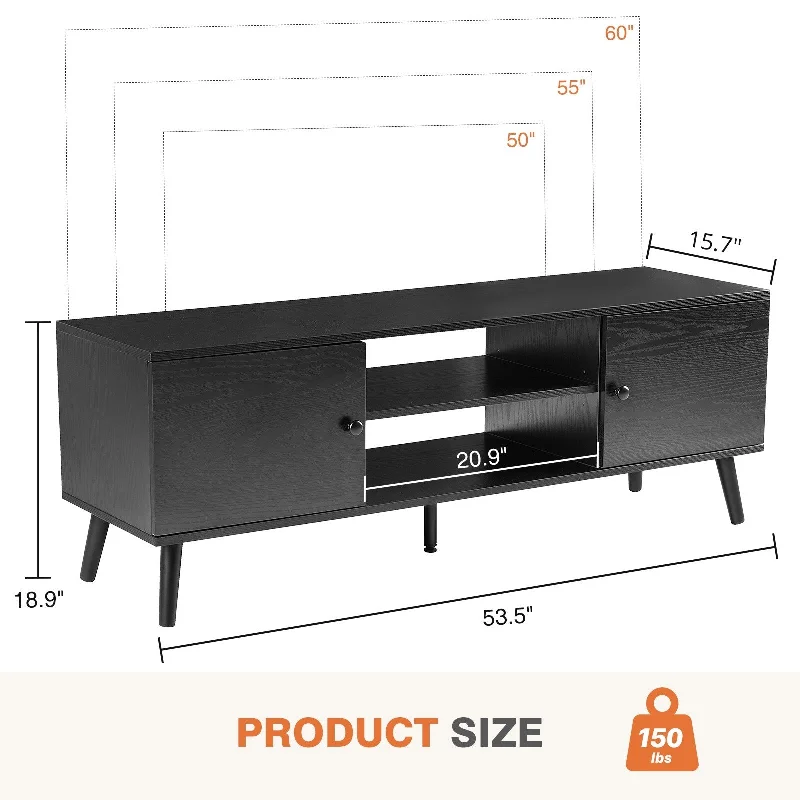 Display Cabinet Decorative Cabinet with Hinges, Storage Cabinet with 2 Layers of Open Shelves for Living Room Bedroom