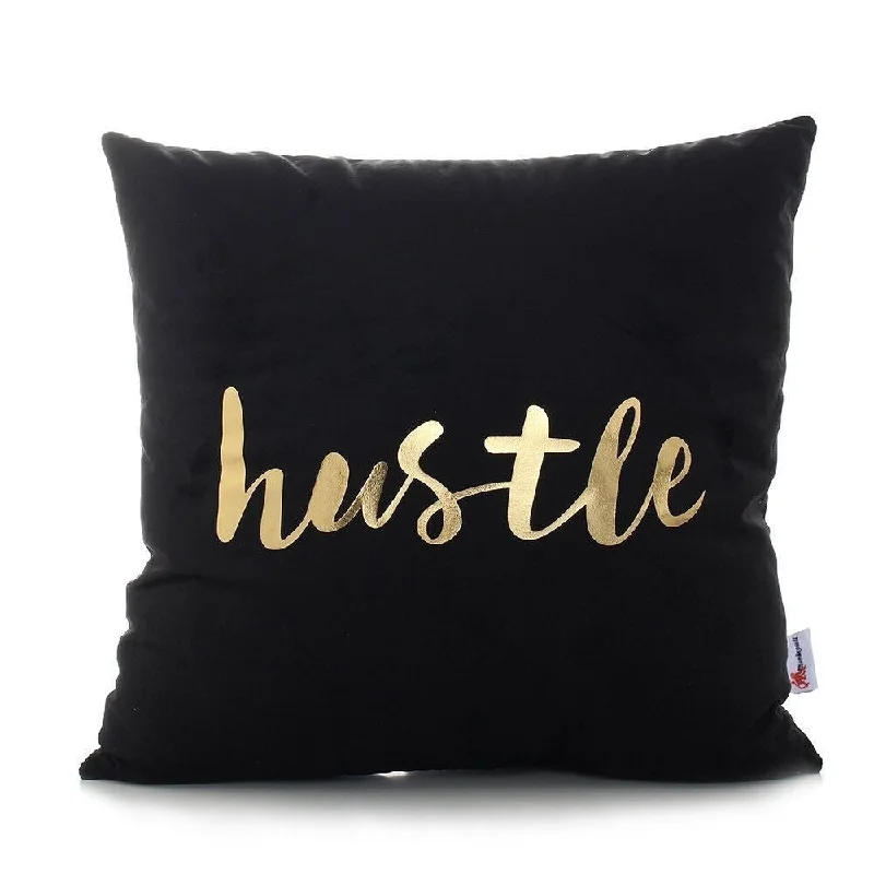 Flannel Pillow Case Gold Hustle 18 x 18