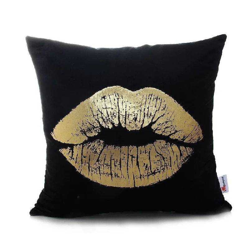 Flannel Pillow Case Gold Kiss 18 x 18