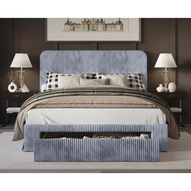 Freya Upholstered Storage Panel Bed