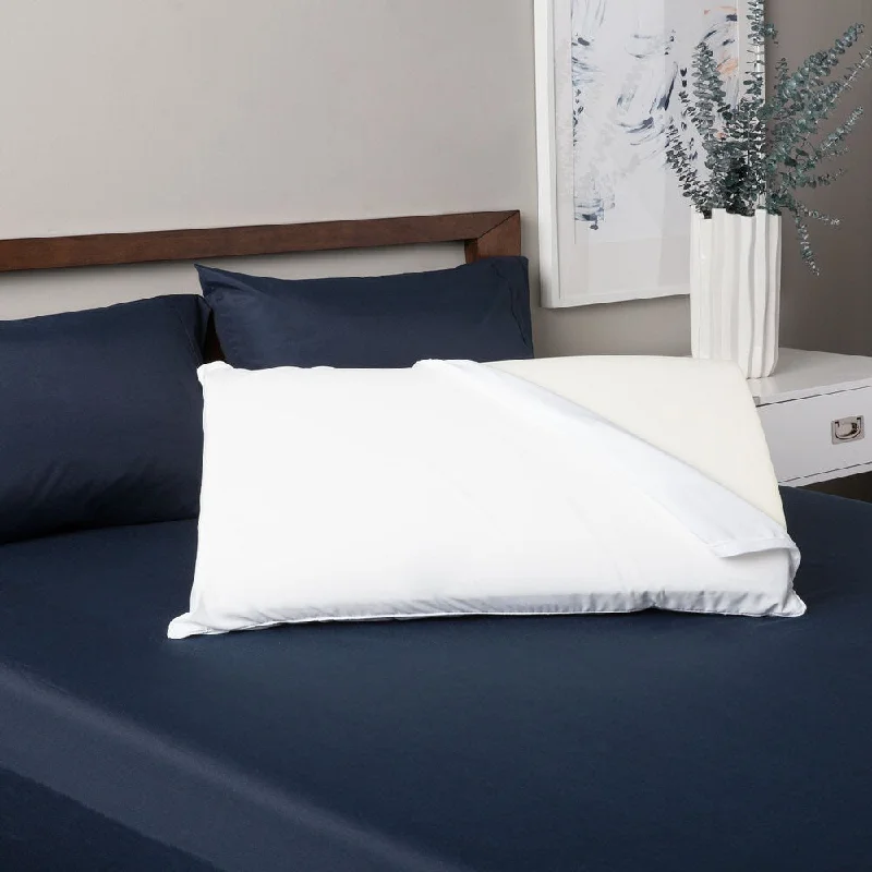 Grande Hotel Collection Reversible Memory Foam and Fiber Pillow