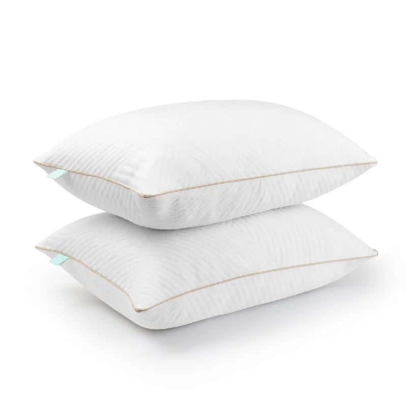 Kotter Home Martha Stewart Natural Essence with Tencel Shapeable Memory Foam Pillows Set of 2 - White