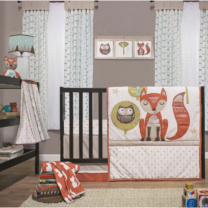 Little Haven Clever Fox 4-piece Crib Bedding Set