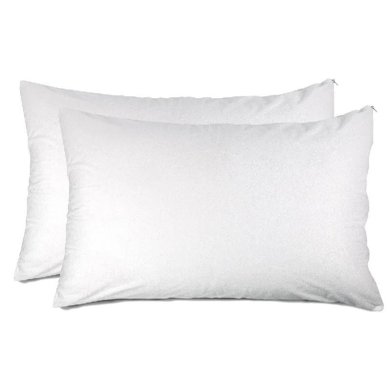 Luxury Noiseless Zippered Pillow Protector by Nindra Bedding