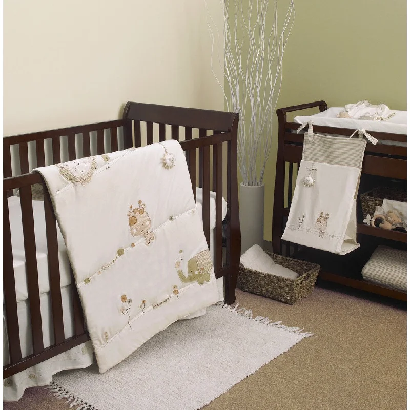 Natures Purest Sleepy Safari 4-piece Crib Bedding Set