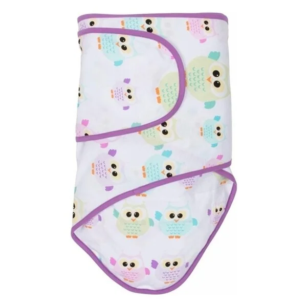 Owls with Purple trim Miracle Blanket Swaddle Wrap