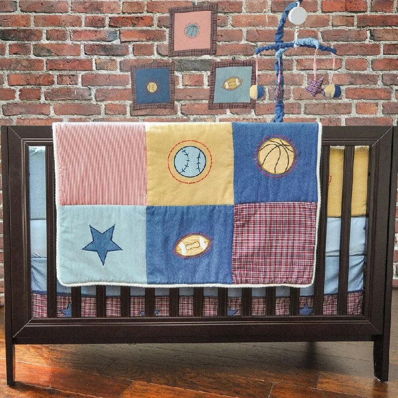 Pam Grace Creations Let's Play Ball 10-piece Crib Bedding Set