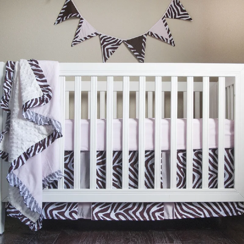 Pam Grace Creations Simply Zebra 4-Piece Crib Bedding Set