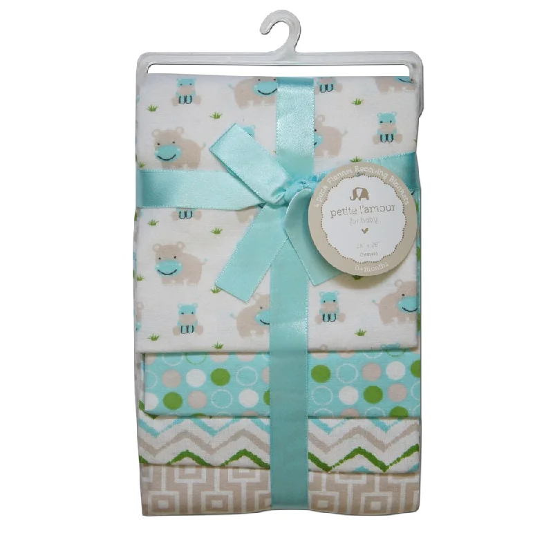 Petite L'Amour Receiving Blankets Baby Boys (Pack of 4)