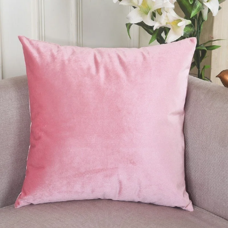 Polyester Pillow Case Blush Pink 18 x 18