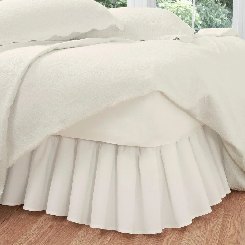 Ruffled Poplin Polyester/Cotton 14-inch Drop Bedskirt