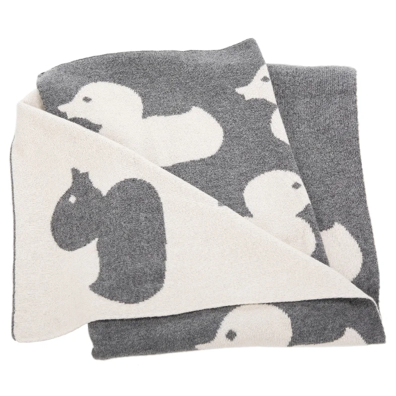 SAFAVIEH Georgina Baby Throw - Grey / White - 32" x 40" - 32" x 40" - 32Wx40D