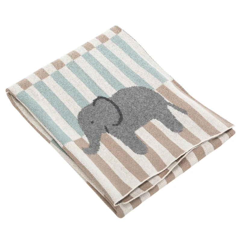 SAFAVIEH Isadora Baby Throw - Beige / Teal - 32" x 40" - 32" x 40" - 32Wx40D