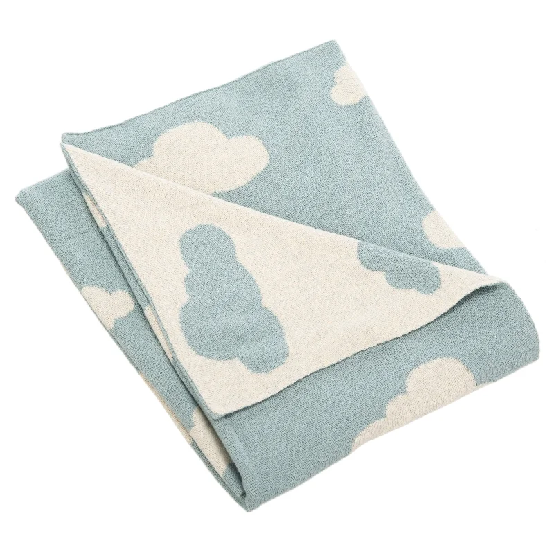 SAFAVIEH Johannah Baby Throw - Blue / White - 32" x 40" - 32" x 40" - 32Wx40D