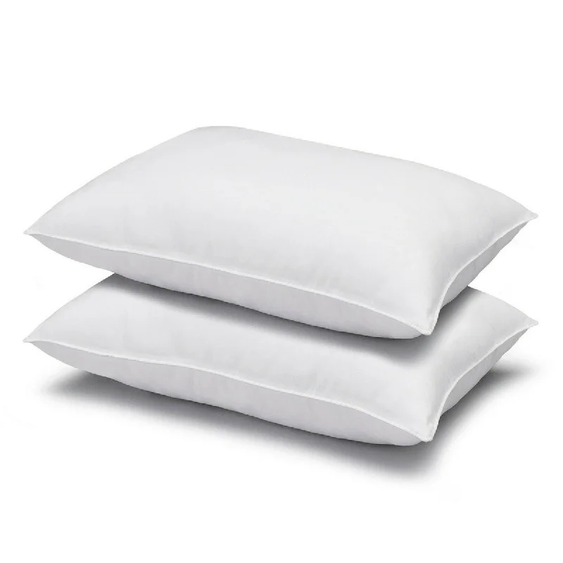 Signature Plush Medium Density Allergy-Resistant Down Alternative Pillow, Set of 2 - King - White