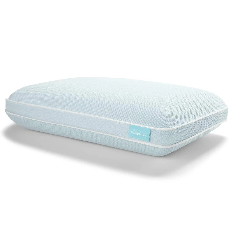 TEMPUR-ProForm + Cooling ProHi Pillow, Memory Foam, King,Blue - Blue