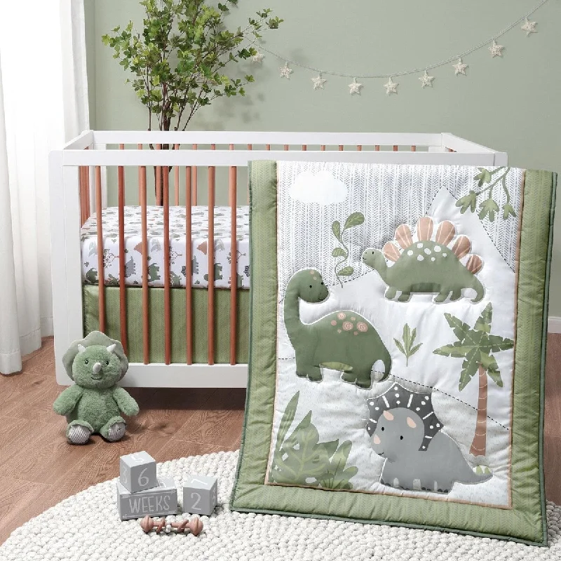 The Peanutshell Crib Bedding Set, Dinosaur Dreams, 3 Pieces