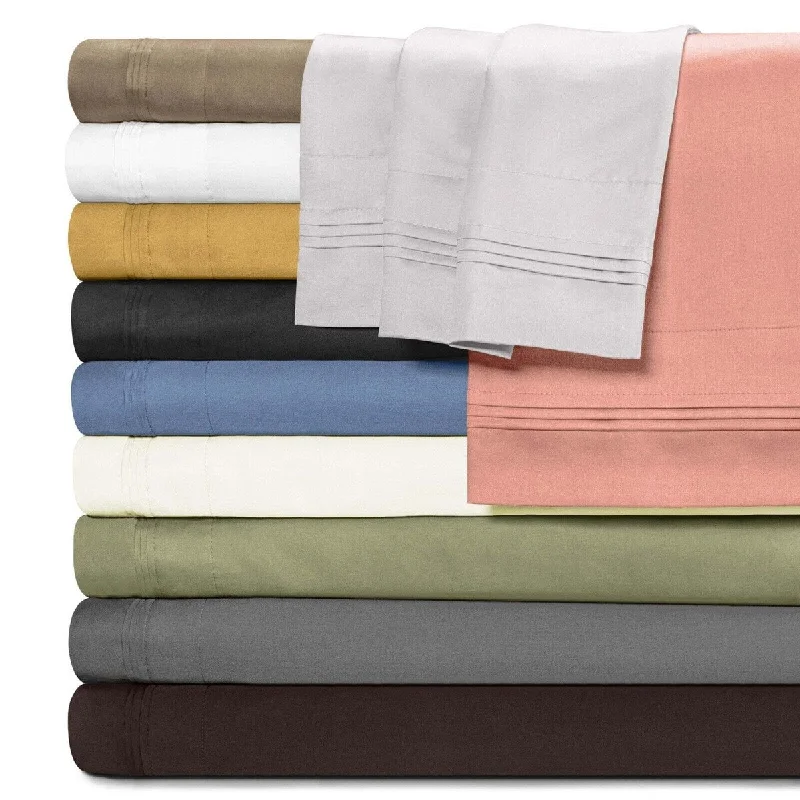 4 Pcs Egyptian Cotton Deep Pocket Sheet Set in King Size