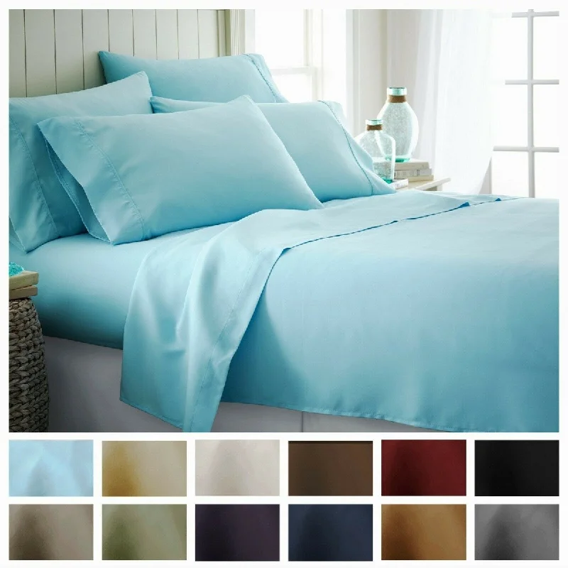 6 Pcs Softest Microfiber Deep Pocket Sheet Set in Cal King Size