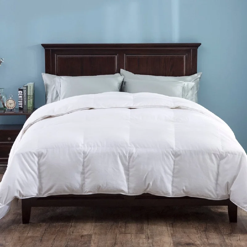 700 Thread Count Cotton Heavy Fill White Goose Down Comforter