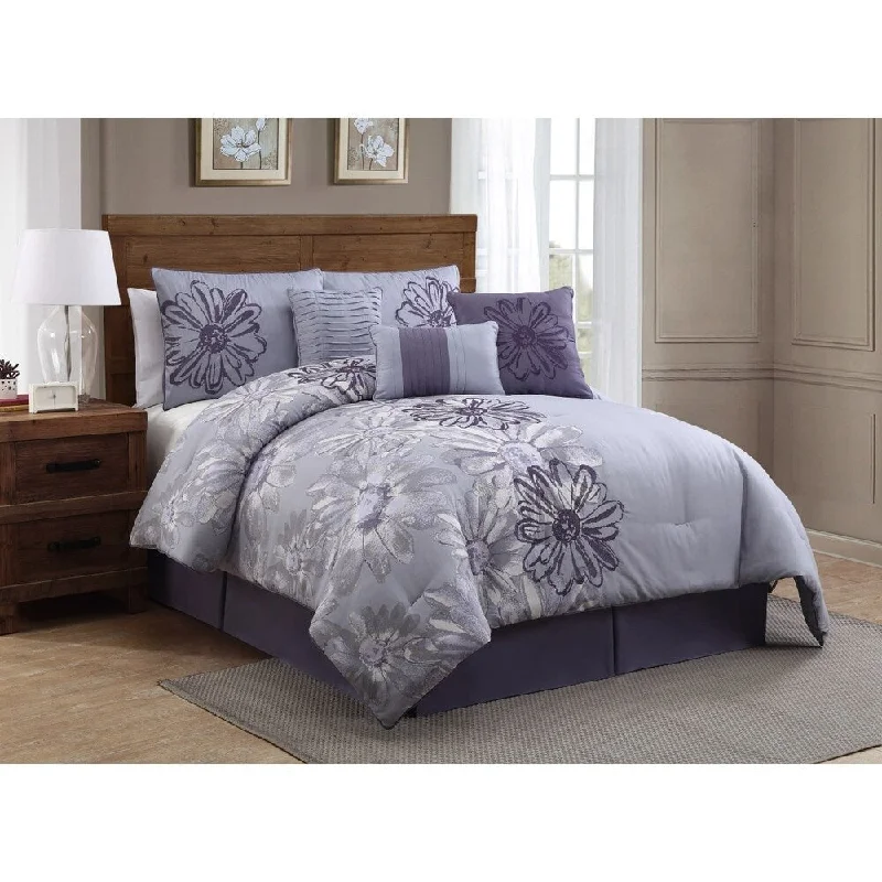 Avondale Manor Vienna Print with Embroidery 7-piece Comforter Set