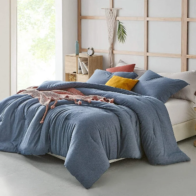 Baltic Navy Oversized Comforter - 100% Yarn Dyed Cotton