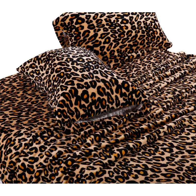 Cheetah Print Supreme Comfort Plush Sheet Set