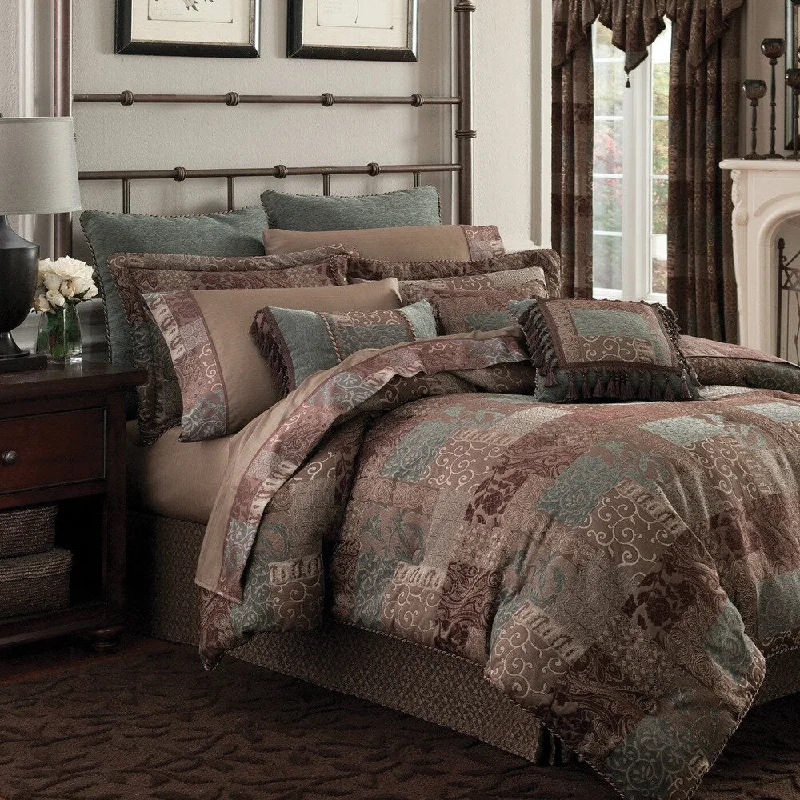 Croscill Galleria Brown Opulent Chenille Jacquard Woven 4-piece Comforter Set