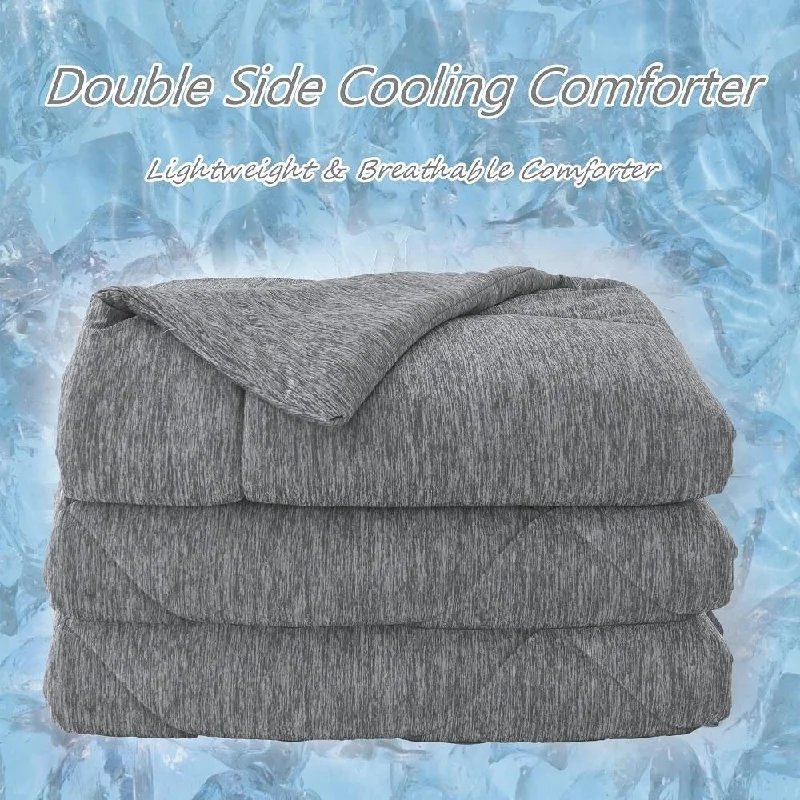 Double Sided Cooling Comforter, Soft Breathable Lightweight Summer Comforter