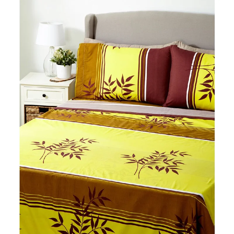 Glory Home 1000 Series 6-piece Sheet Set Yellow Tree