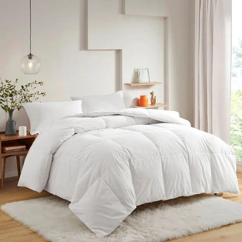 Heavy Weight Soft Microfiber White Goose Feather Fiber Comforter