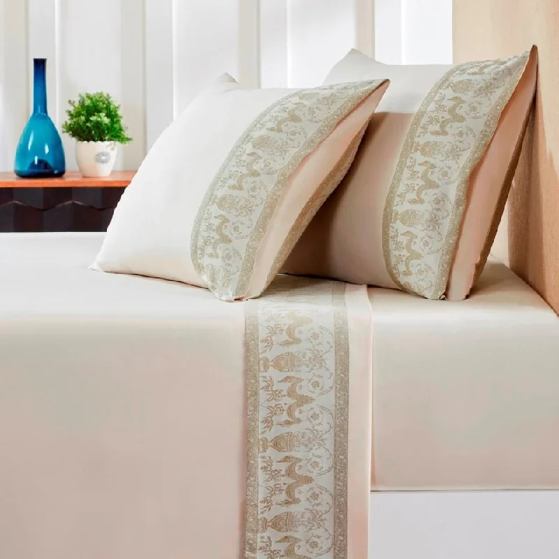 Jacquard Sheet Set Queen Sandstone