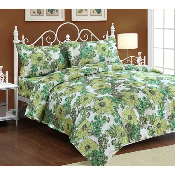 'Jardin' Satin Queen-size Sheet Set