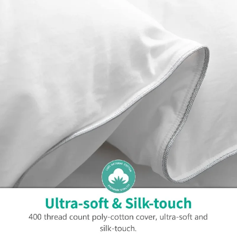 Lightweight/All-Season/Heavyweight Feathers Down Comforter Oversized King, Duvet Insert, 750 Fill-Power Hotel Comforter