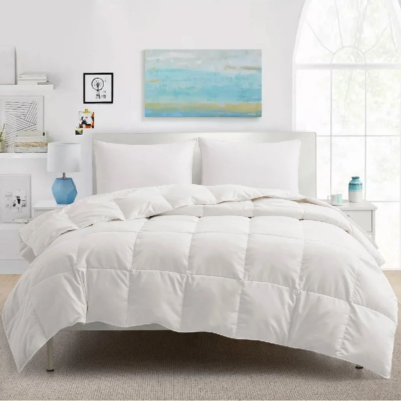 Lightweight Microfiber White Goose Down and Feather Fiber Comforter