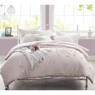 Petals Handsewn Duvet Cover - Soft Ice Pink