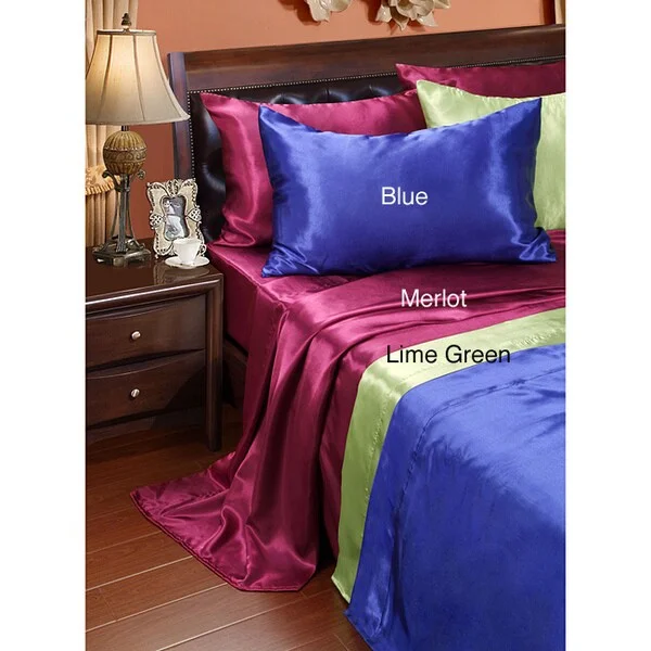 Solid Satin King-size Sheet Set