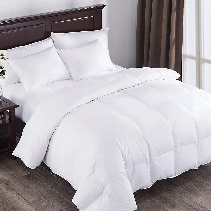 St. James Home All Season White Down Comforter with Cotton Cover