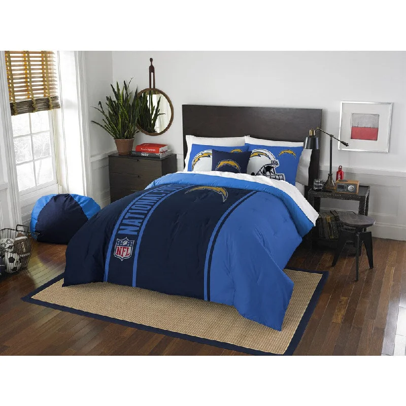 The Northwest Company Official NFL Los Angeles Chargers Full Applique 3-piece Comforter Set