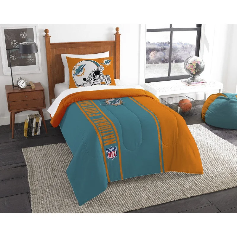 The Northwest Company Official NFL Miami Dolphins Twin Applique 2-piece Comforter Set