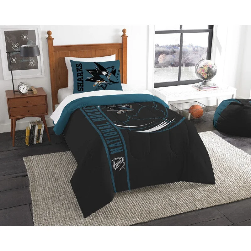 The Northwest Company Official NHL San Jose Sharks Twin Applique 2-piece Comforter Set