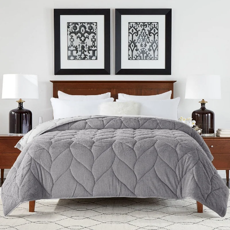 Waverly Cozy Reversible Grey Down Alternative Comforter